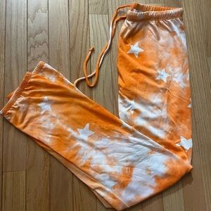ENTI Small Orange Tie Diy Star Sweatpants
